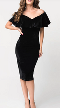 Load image into Gallery viewer, Red Velvet Wiggle Dress
