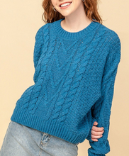 Load image into Gallery viewer, Cable Knit Chenille Sweater