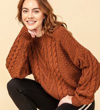 Load image into Gallery viewer, Cable Knit Chenille Sweater