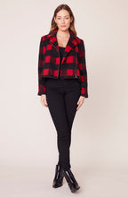 Load image into Gallery viewer, BB Dakota Buffalo Plaid Moto Jacket