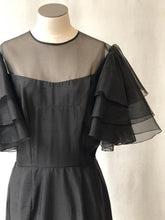 Load image into Gallery viewer, 1960s Black Silk Cocktail Dress