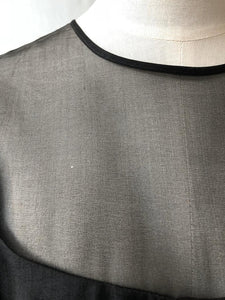 1960s Black Silk Cocktail Dress