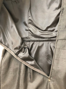 1960s Black Silk Cocktail Dress
