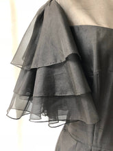 Load image into Gallery viewer, 1960s Black Silk Cocktail Dress