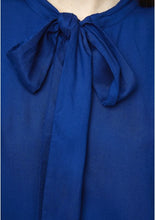 Load image into Gallery viewer, Compania Fantastica Blue Neck Tie Top