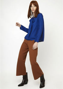 Compania Fantastica Blue Neck Tie Top
