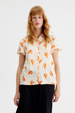 Shrimp Print Top