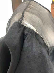 1960s Black Silk Cocktail Dress