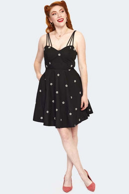 Daisy Embroidered Strappy Dress