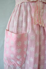 Load image into Gallery viewer, 1960s Pink Polka Dot and Flower Dress size XS