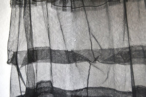 1920s Sheer Black Silk and Net Dress size XS
