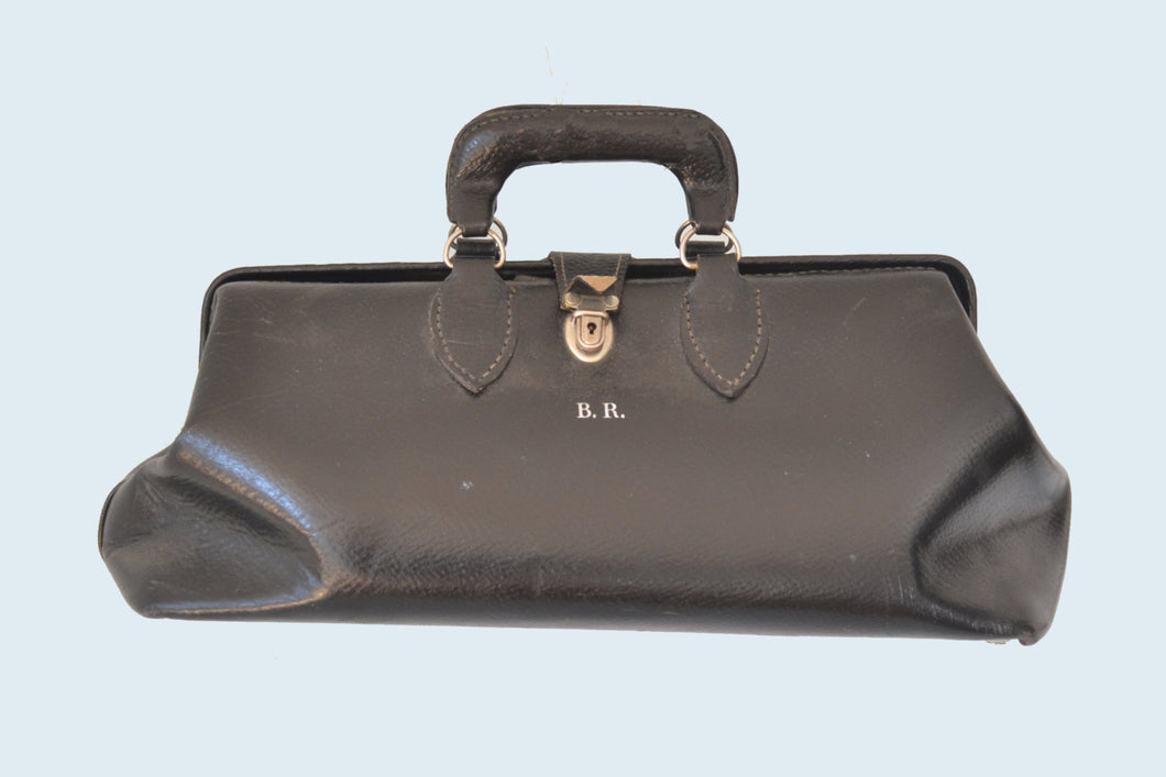 1930s Black Leather Doctors Bag – petrune