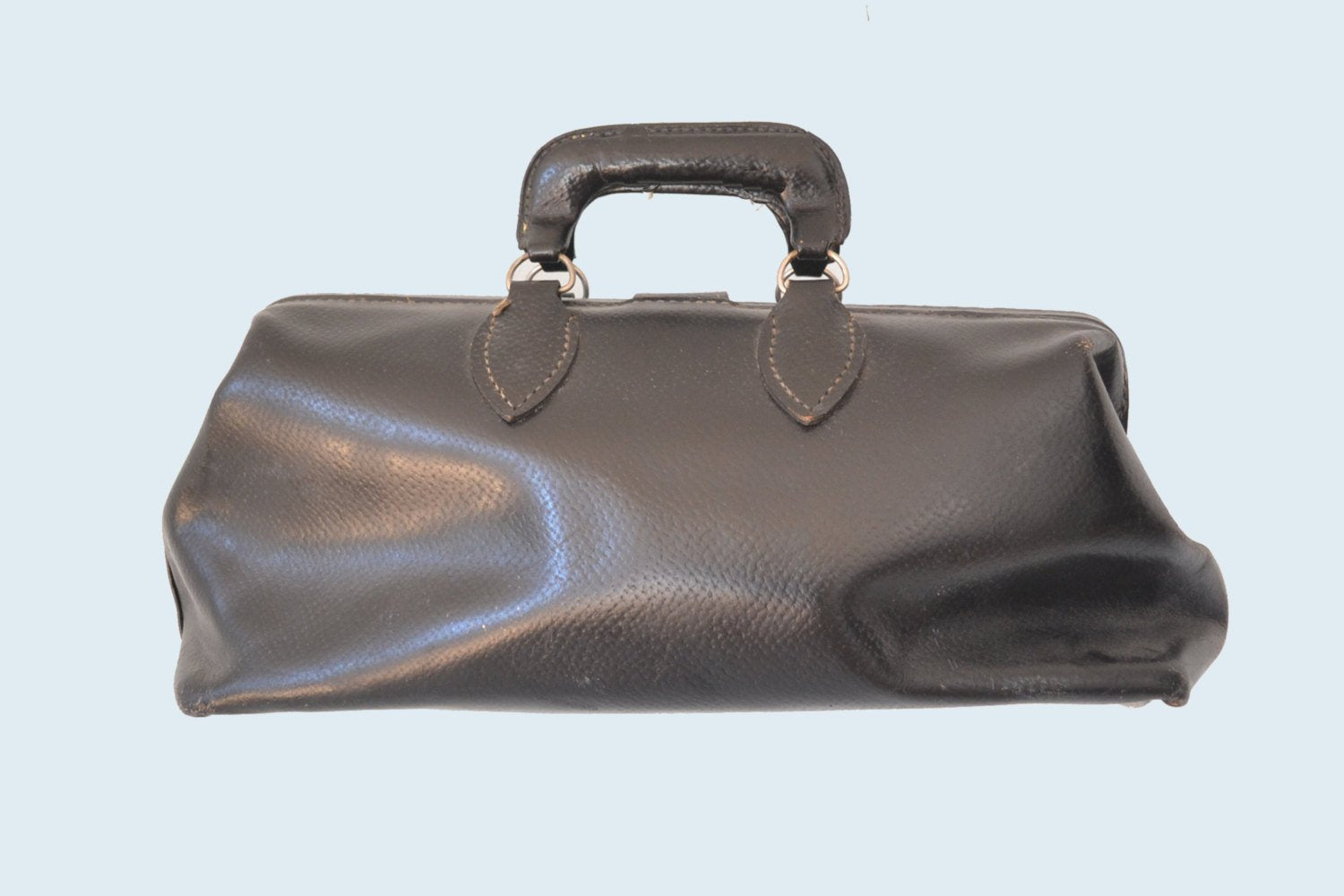 1930s Black Leather Doctors Bag