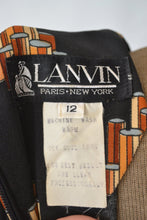 Load image into Gallery viewer, 1960s Lanvin Geometric Print Dress size M