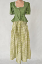 Load image into Gallery viewer, 1930s Handmade Landhausmode Dirndl Green Skirt and Blouse Set size XS