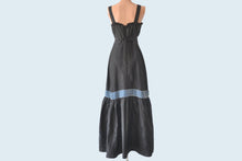 Load image into Gallery viewer, 1930s Black Satin Dress with Cropped Jacket size XS