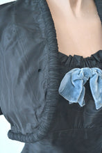 Load image into Gallery viewer, 1930s Black Satin Dress with Cropped Jacket size XS