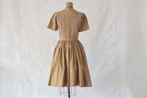 1950s Gold Satin Dress size XS
