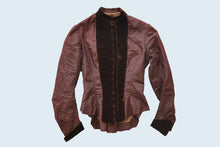 Load image into Gallery viewer, Victorian Burgundy Satin Blouse size XS