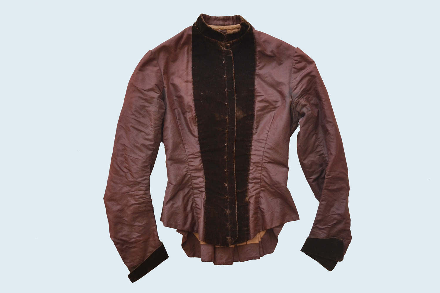 burgundy satin blouse