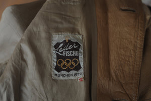 1970s German Leather Jacket Munich Olympics 1972