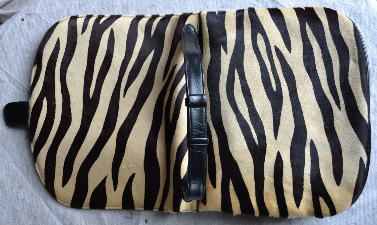 Brown Zebra Print Faux Fur Tote Bag | Yours Clothing