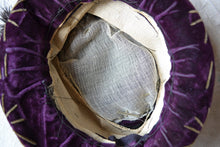 Load image into Gallery viewer, Edwardian Purple Velvet Hat