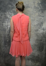 Load image into Gallery viewer, 1950s does 1920s coral pink drop waist flapper dress
