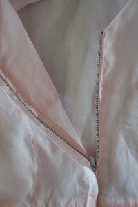 1950s Pale Pink Dress Eyelet Lace