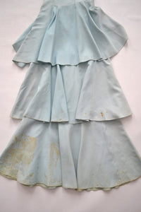 1950s Tiered Blue Party Dress