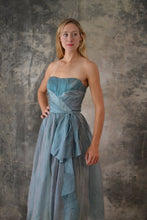 Load image into Gallery viewer, 1950s Iridescent  Blue Party Dress
