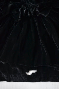 1930s Black Velvet Bias Cut Dress