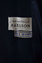 Load image into Gallery viewer, 1940s Black Wool Swing Coat