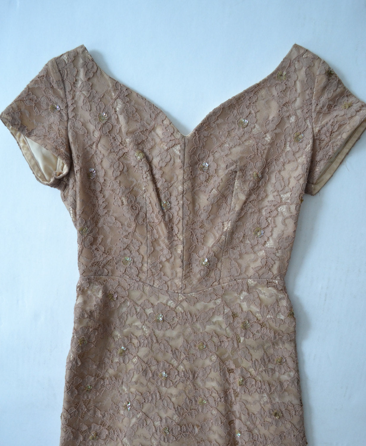 Taupe Lace Dress