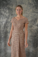 Load image into Gallery viewer, 1950s Taupe Lace Cocktail Dress