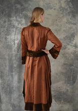 Load image into Gallery viewer, Edwardian Auburn Velvet Beaded Gown