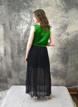 Load image into Gallery viewer, 1920s Black Sheer Long Skirt