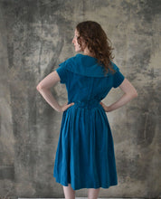 Load image into Gallery viewer, 1950s Teal Velvet Dress
