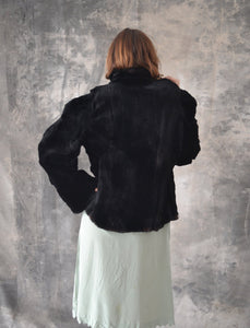 1950s Black Fur Jacket