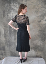 Load image into Gallery viewer, 1940s Black Lace Dress