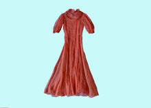 Load image into Gallery viewer, 1930s Red Linen Dress size XS