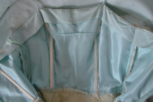 1950s Lace Bodice Powder Blue Party Dress size XS