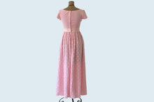 Load image into Gallery viewer, 1960s Pink Polka Dot and Flower Dress size XS
