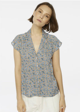 Blue Floral Top
