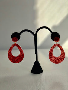 Glitter Flecked Lucite Earrings