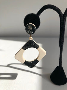 Black and White Mod Earrings