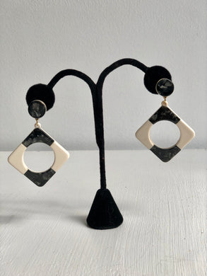 Black and White Mod Earrings