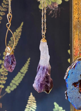 Raw Amethyst Pendant