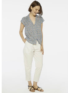 Blue Floral Top