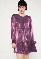 Pink Metallic Mini Dress